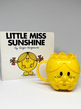 McDonald's LITTLE MISS SUNSHINE Happy Meal Toy Cup + Roger Hargreaves Book